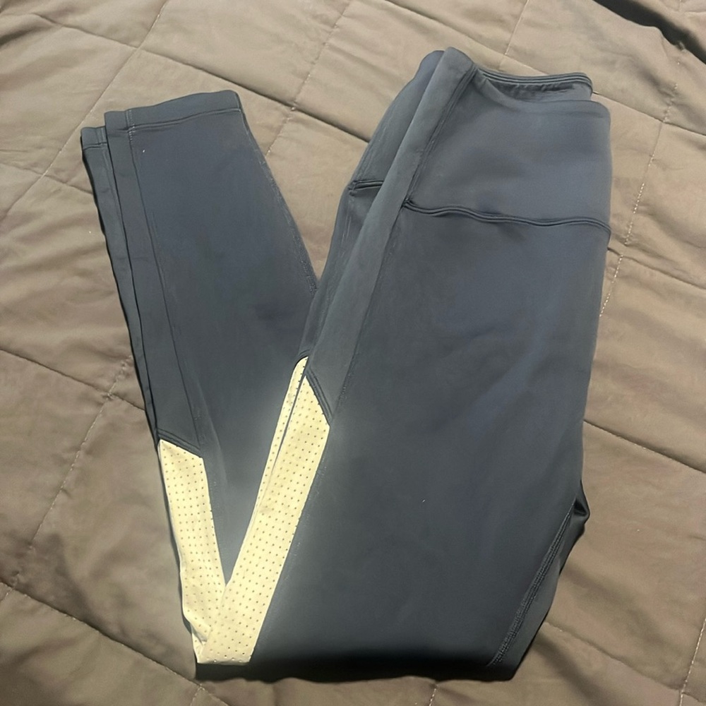 Zyia crop length legging with mesh cutout detail